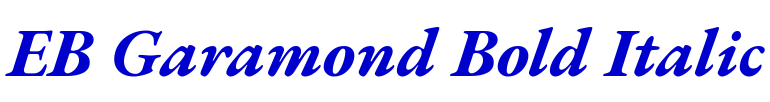 EB Garamond Bold Italic шрифт
